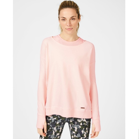Sweaty Betty | Tops | Sweaty Betty Luxe Simhasana Sweatshirt In Liberated  Pink | Poshmark